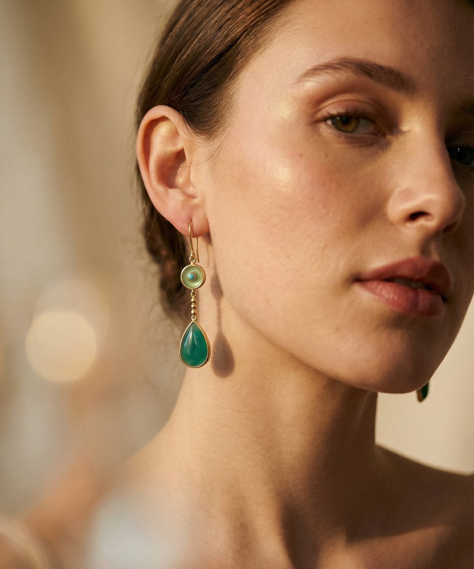 Calista | Blue Stone Drop Earrings
