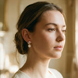 Exotic Gold Crystal and Pearl Earrings