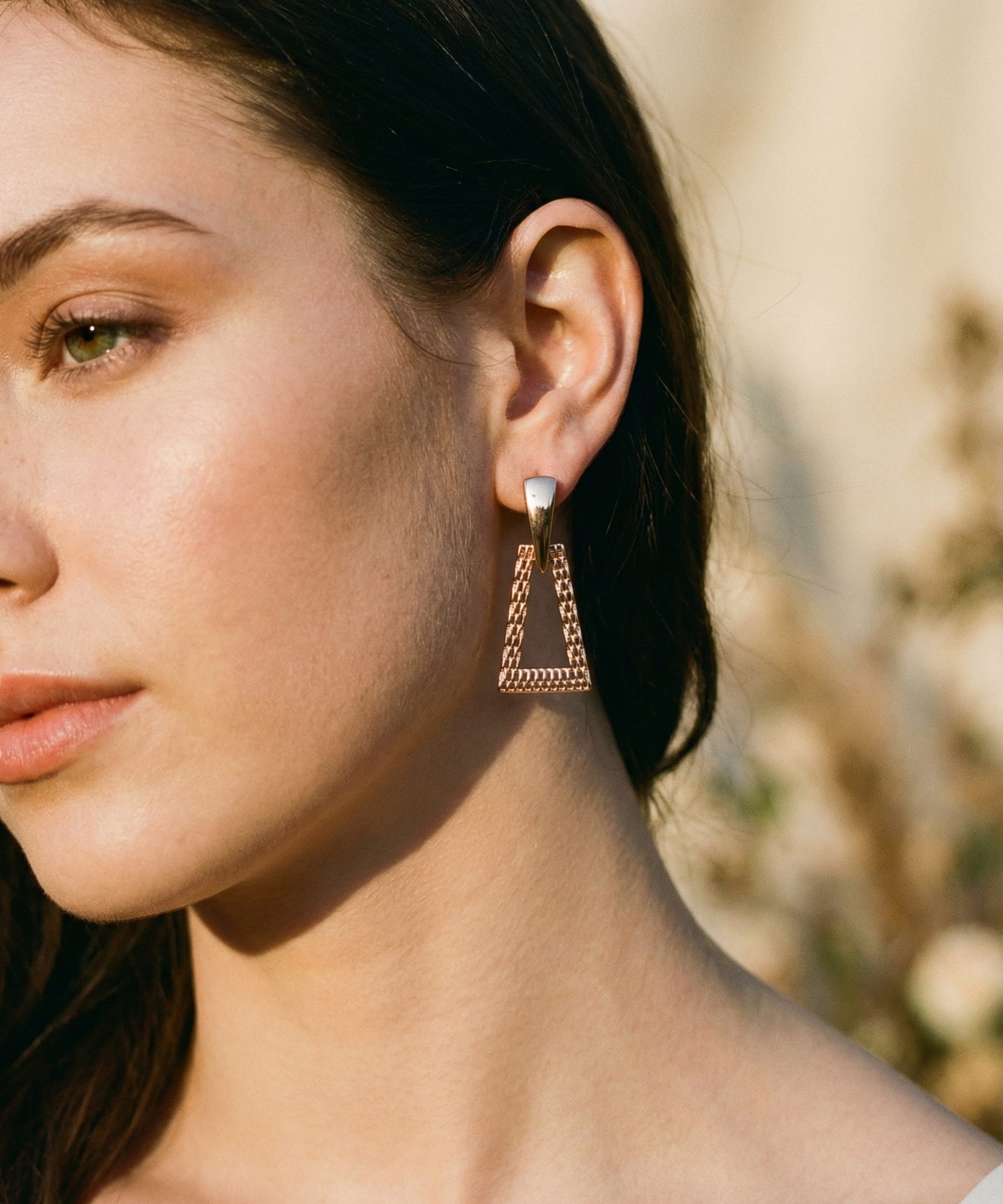 Elegant Hollow Gold Earrings