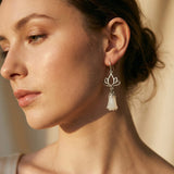 Vintage White Opal Earrings