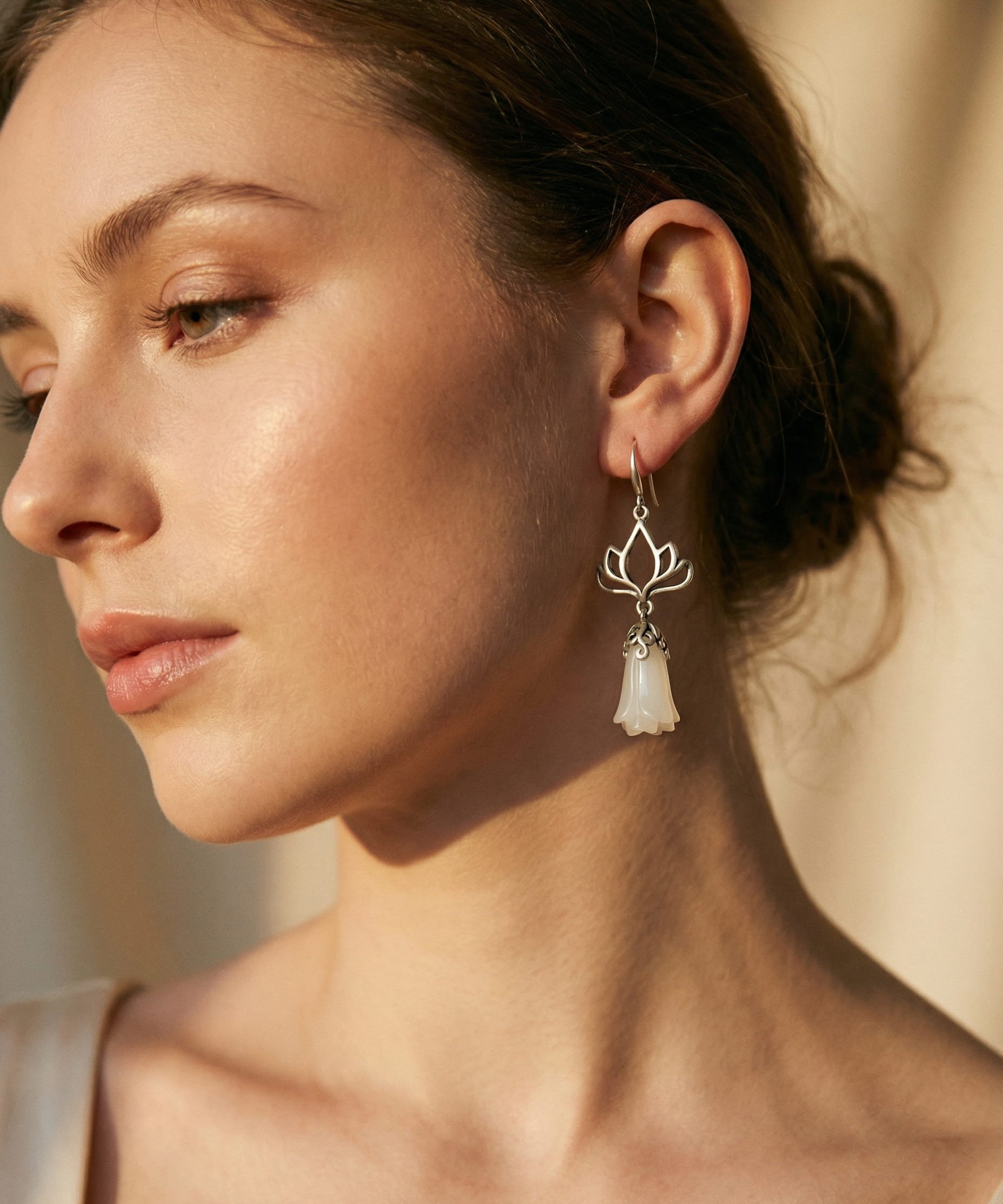 Vintage White Opal Earrings