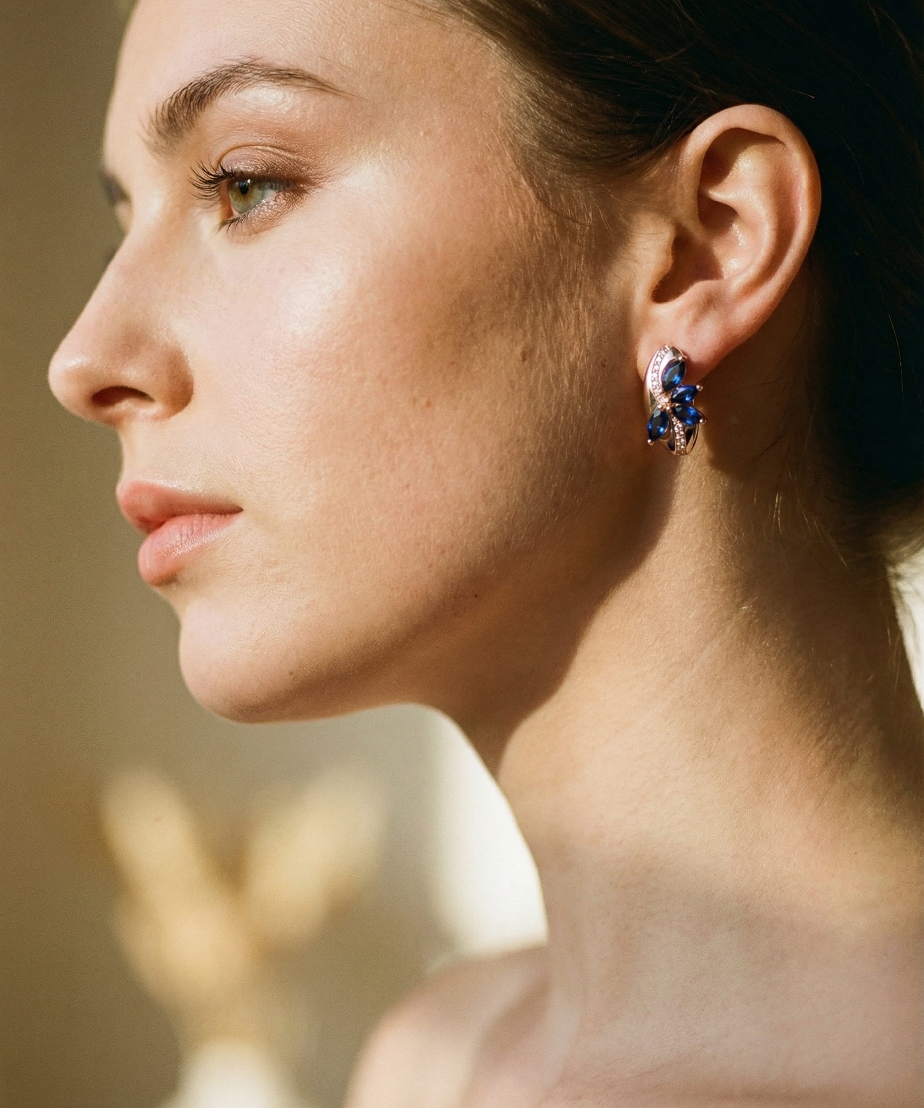 Elegant Blue Crystal Earrings