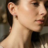 Moissanite Hoop Earrings
