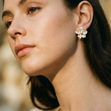 White Flower Earrings