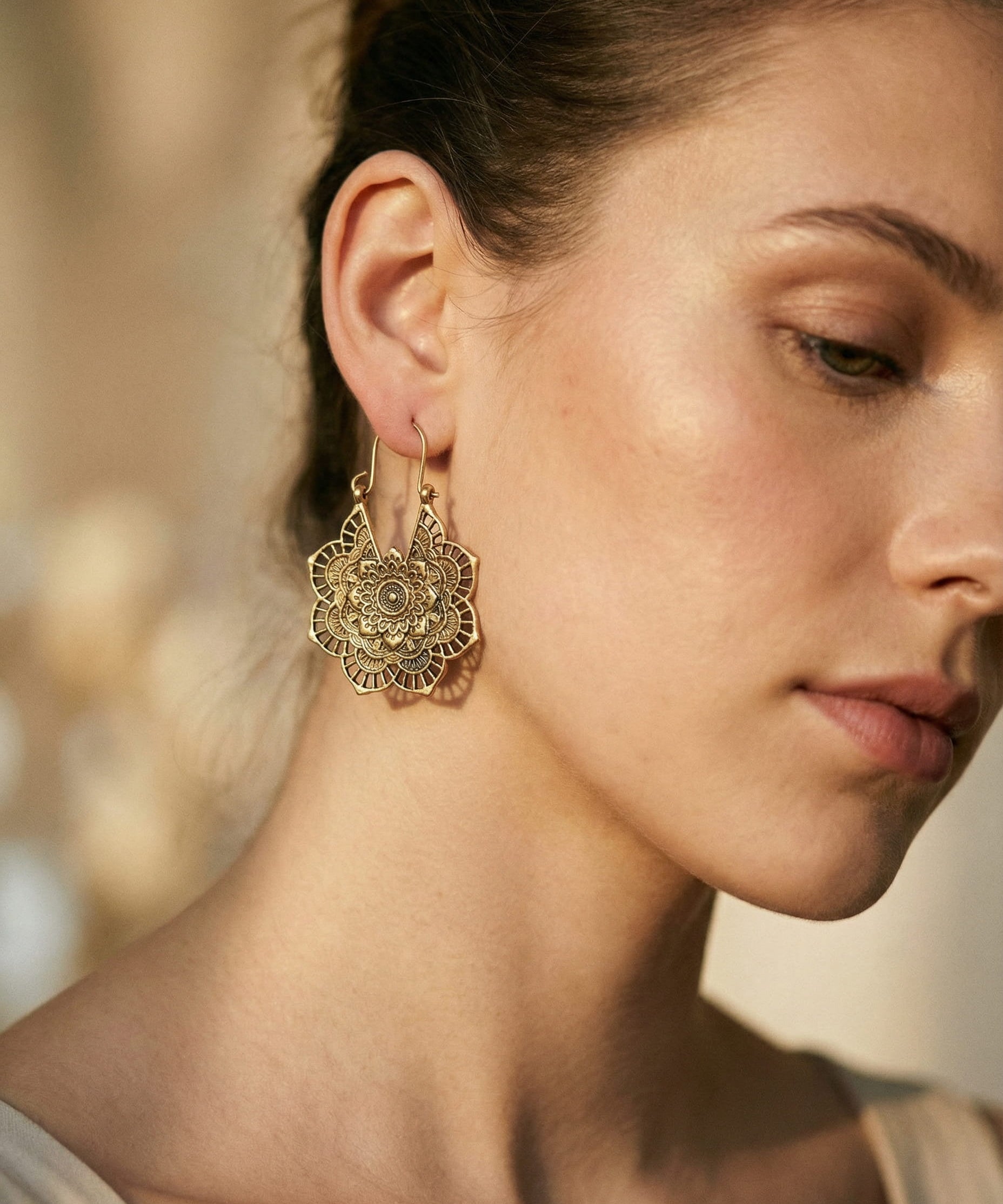 Lotus Mandala Earrings