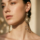 Sun and Moon Drop Earrings