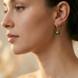 Elegant Olive Pearl Earrings