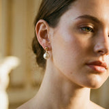 Gold Pearl Earrings