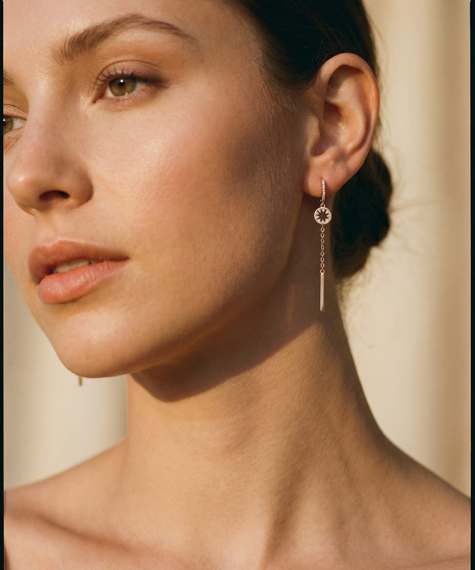 Gold-Plated Sequin Earrings