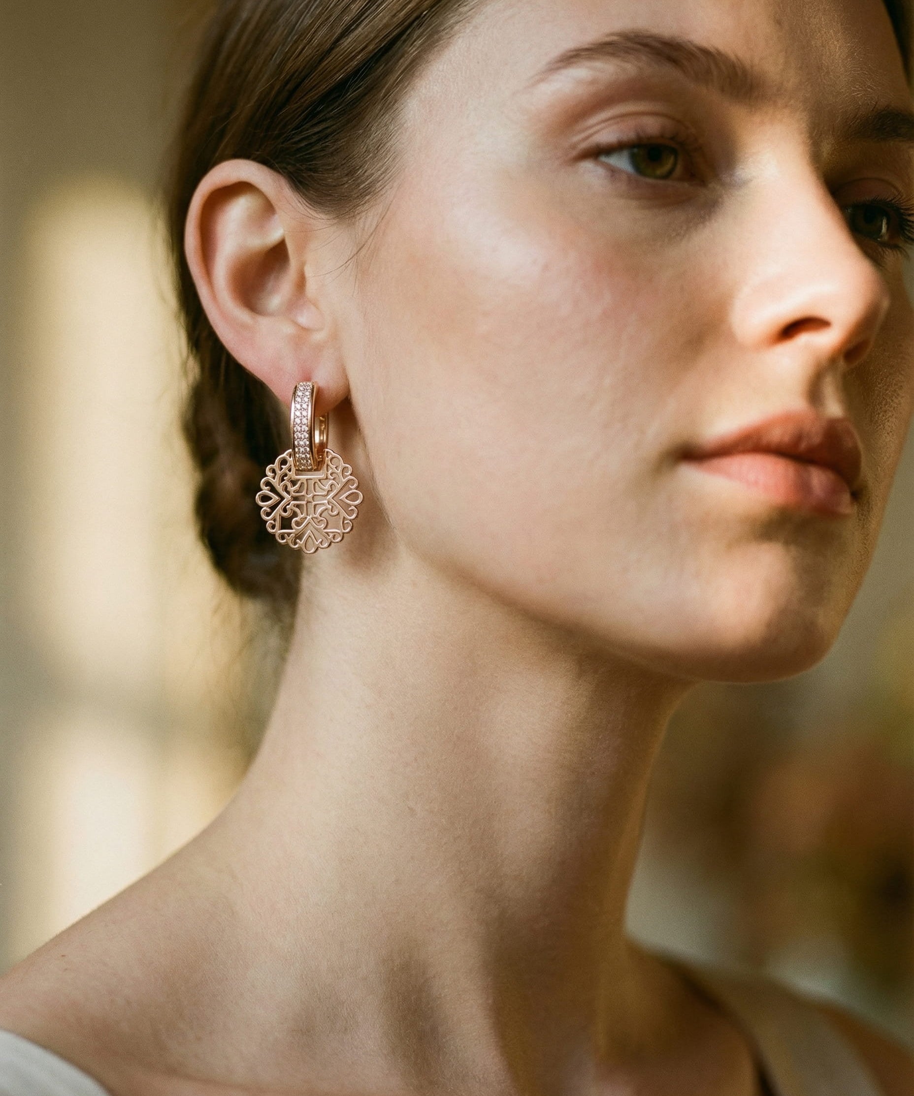 Elegant Gold Mandala Earrings