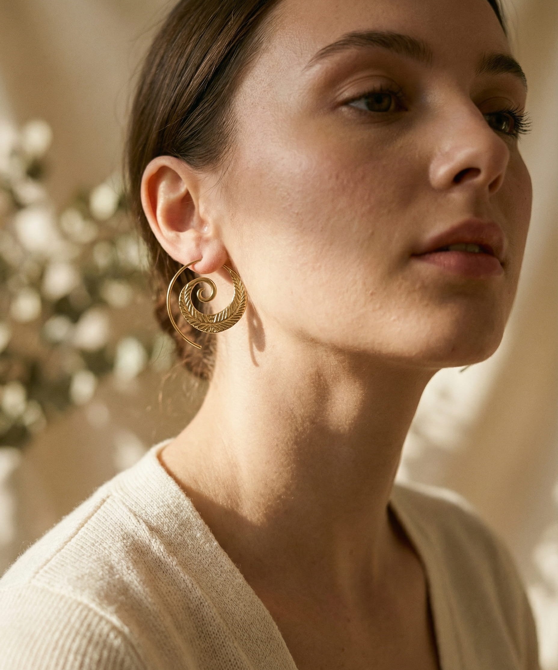Vintage Gold Spiral Earrings