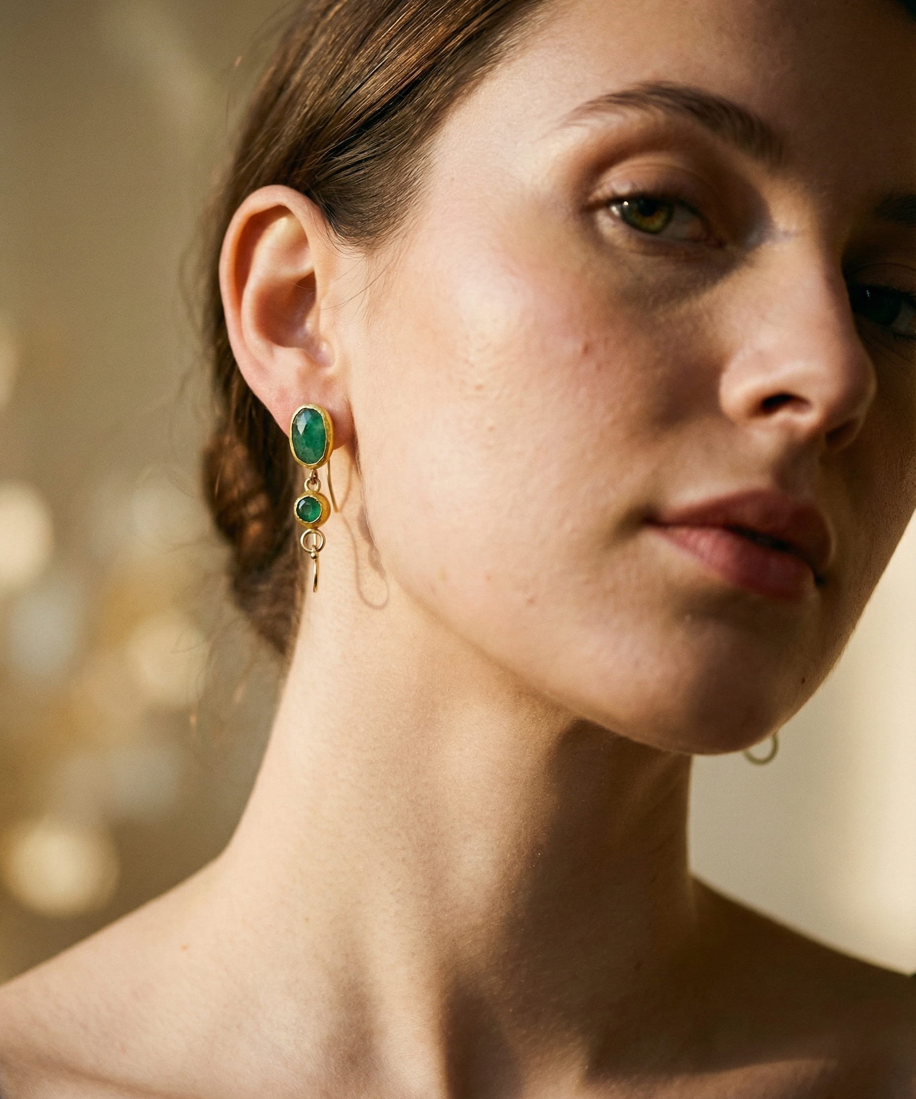 Gold Turquoise Earrings