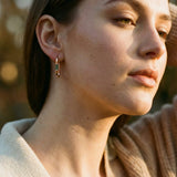 Elegant Small Green Zircon Earrings
