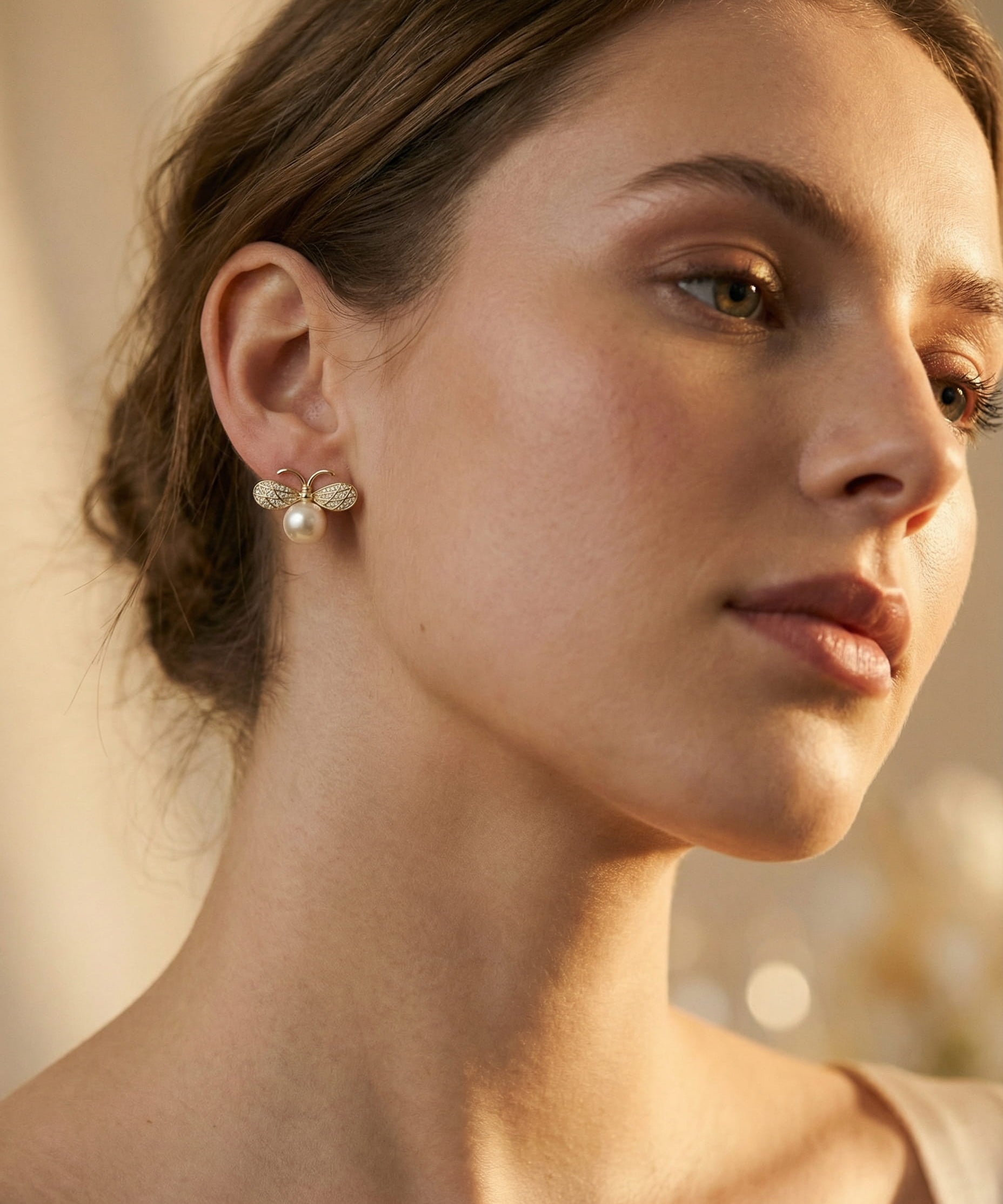 Pearl Dragonfly Earrings