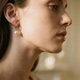 Cubic Zirconia Pearl Earrings