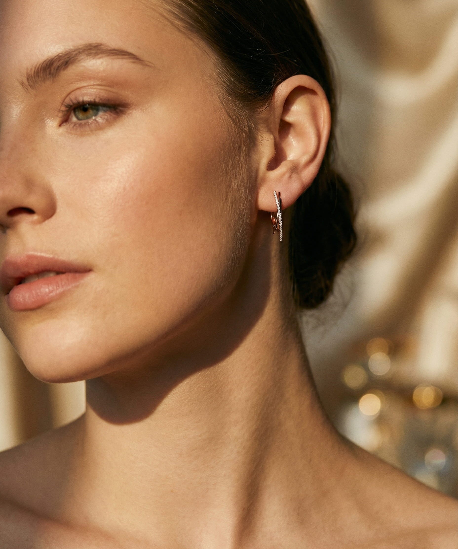 Elegant Gold Cross Earrings