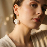 Elegant White Flower Earrings