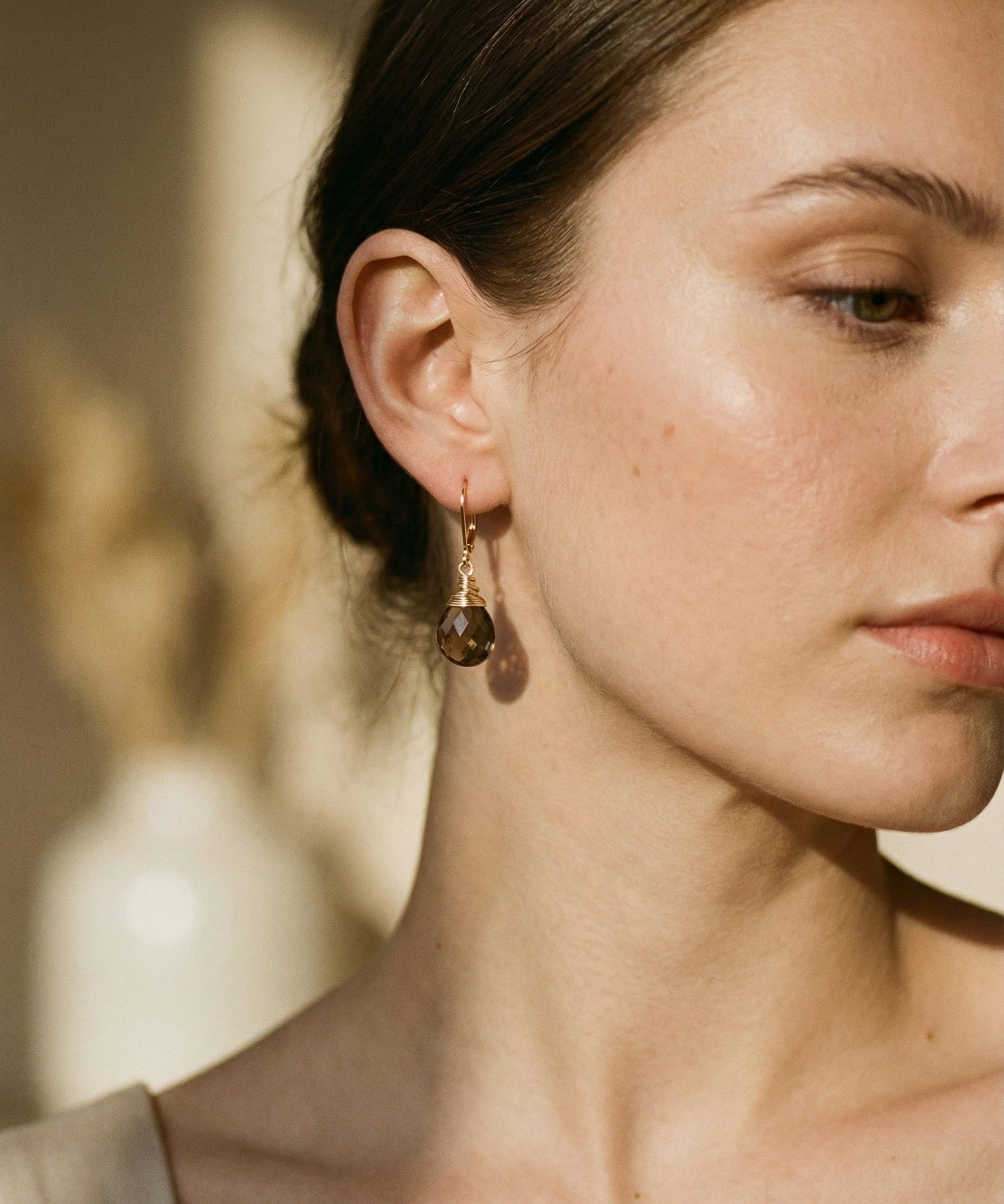 Gold Desert Crystal Earrings