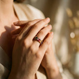 Vintage Multicoloured Cubic Zirconia Ring