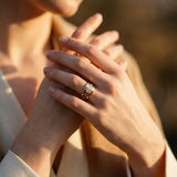Vintage Irregular Gold Cubic Zirconia Ring