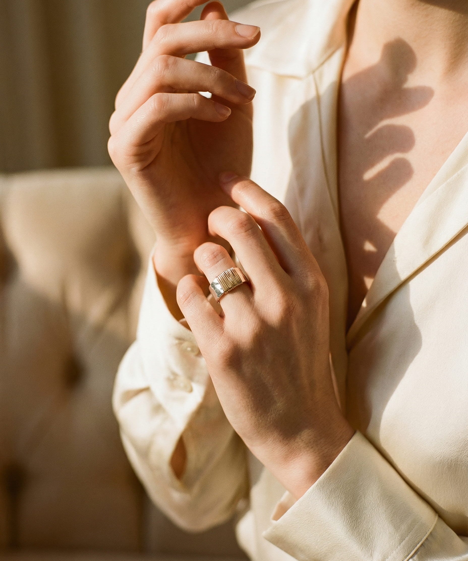 Boho Gold Wire Ring