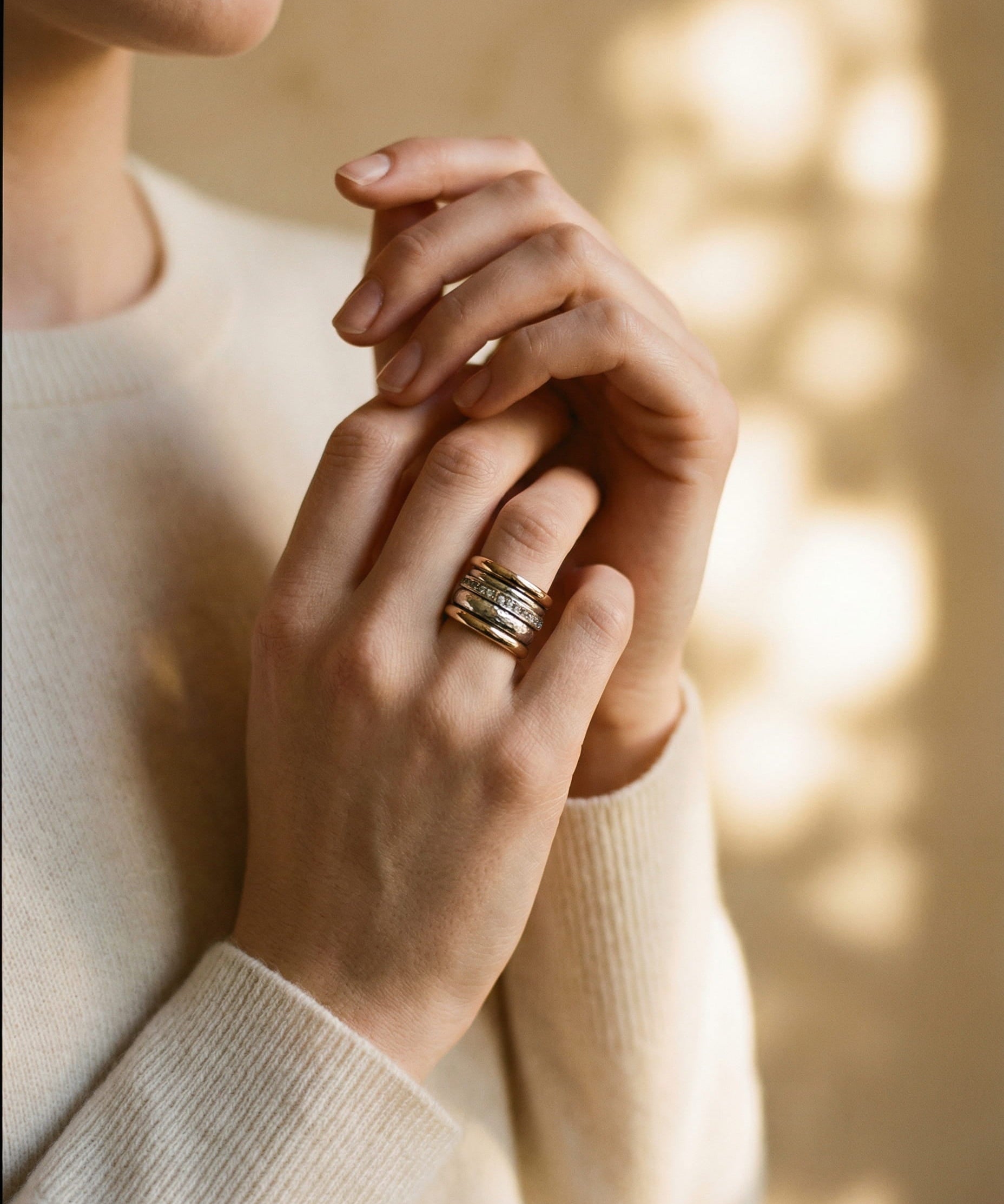 Vintage Thick Layered Gold Ring