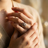 Vintage Gold Cubic Zirconia Ring