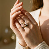 Nature Sparkling Butterfly Cubic Zirconia Ring