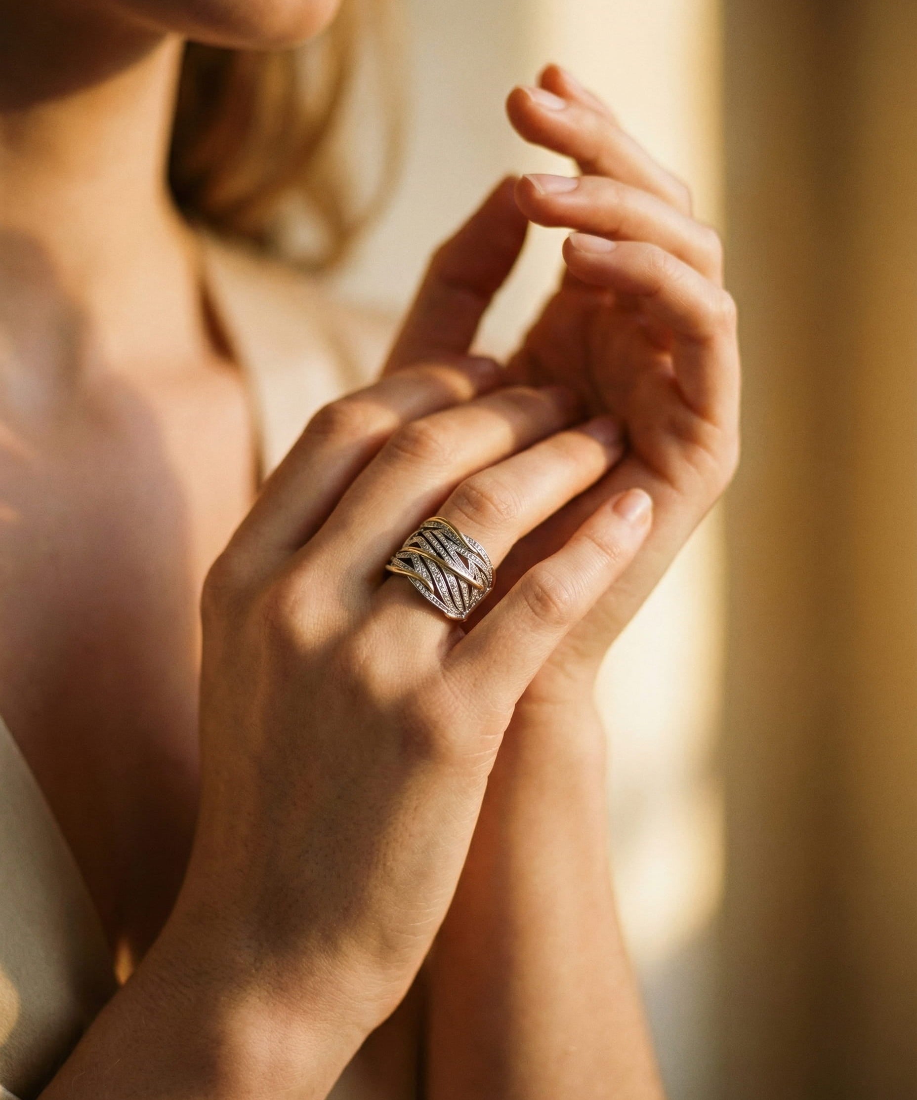 Elegant Multi-Layer Twisted Ring