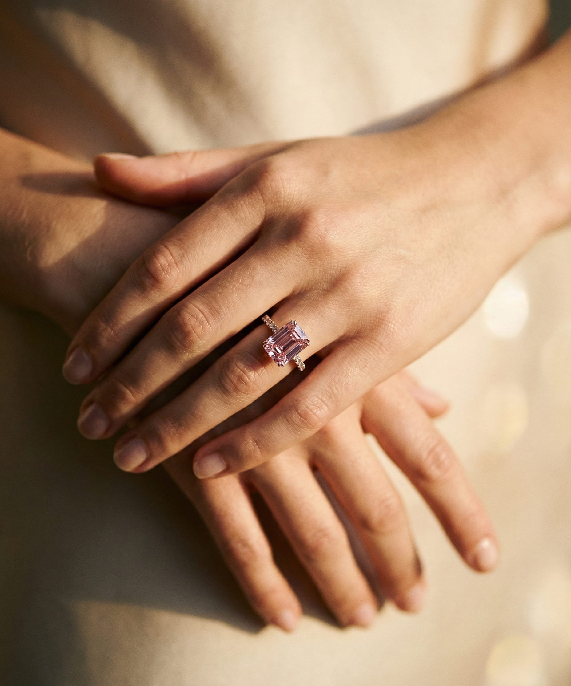 Dreamy Pink Crystal Ring