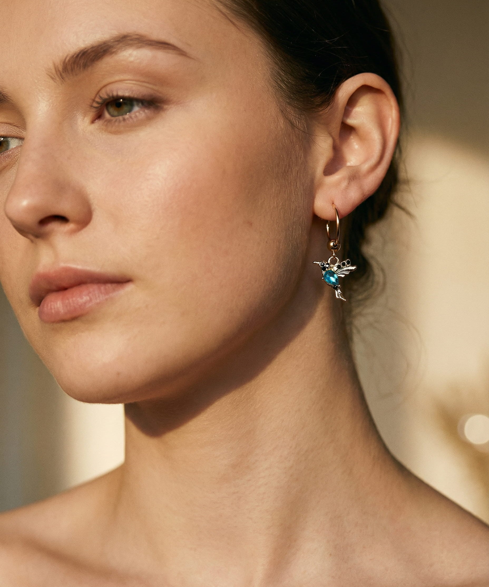 Hummingbird Necklace and Earrings Set