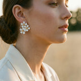 Vintage White Flower Earrings