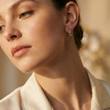 Multicoloured Gold Cubic Zirconia Earrings