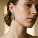 Vintage Purple Crystal Dragonfly Earrings