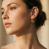 Vintage Gold Hollow Teardrop Earrings