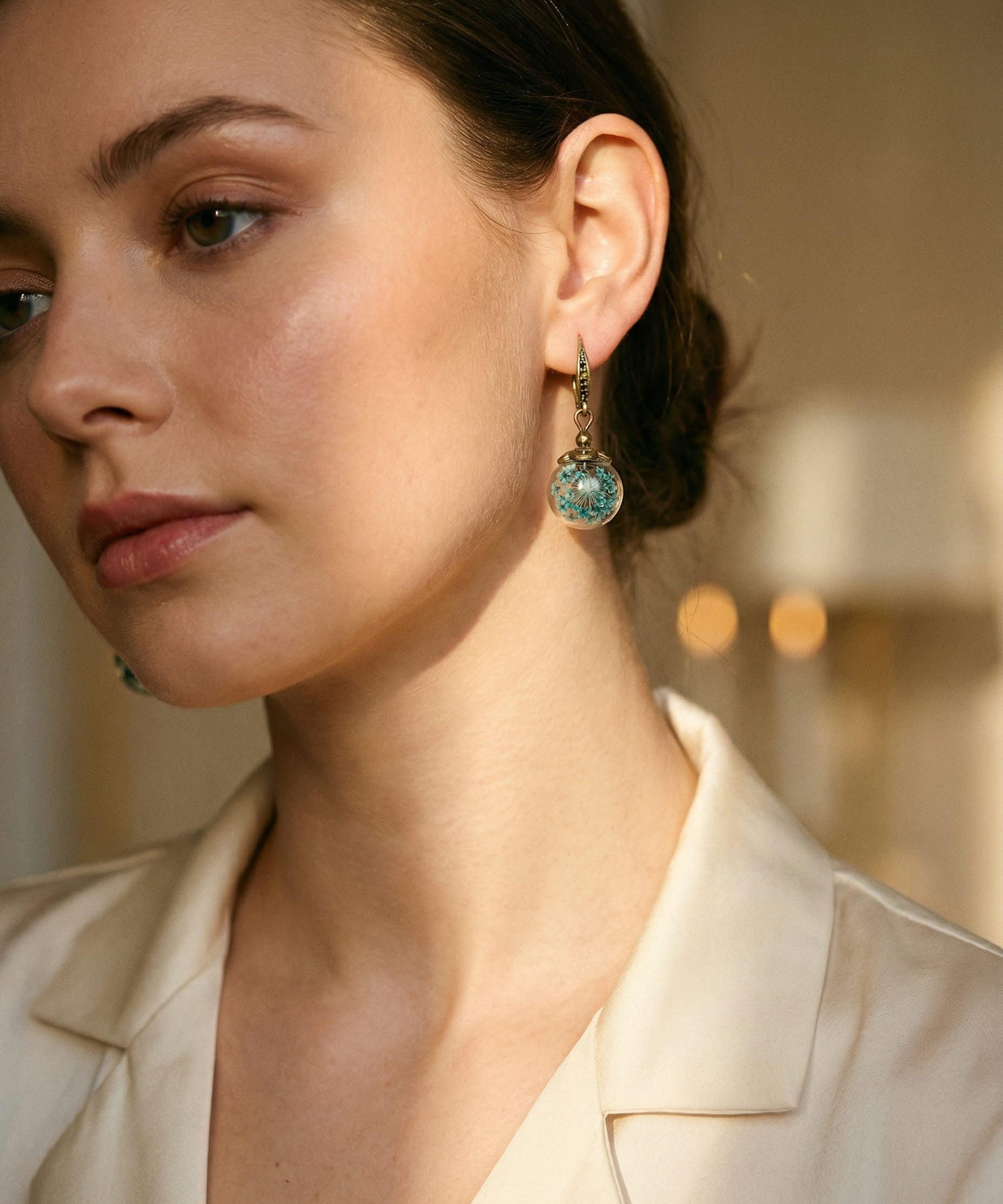 Vintage Antique Gold Floral Earrings
