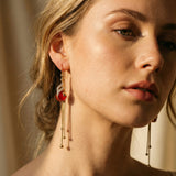 Festive Blue Pearl Earrings