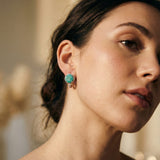 Elegant Gold Turquoise and Opal Earrings
