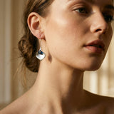 Silver Blue Lotus Earrings