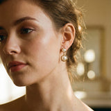 Gold-Plated Pearl Earrings