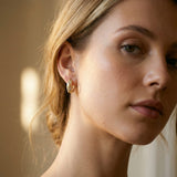 Hollow Sparkle Gold Hoop Earrings