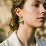 Green Leaf Earrings