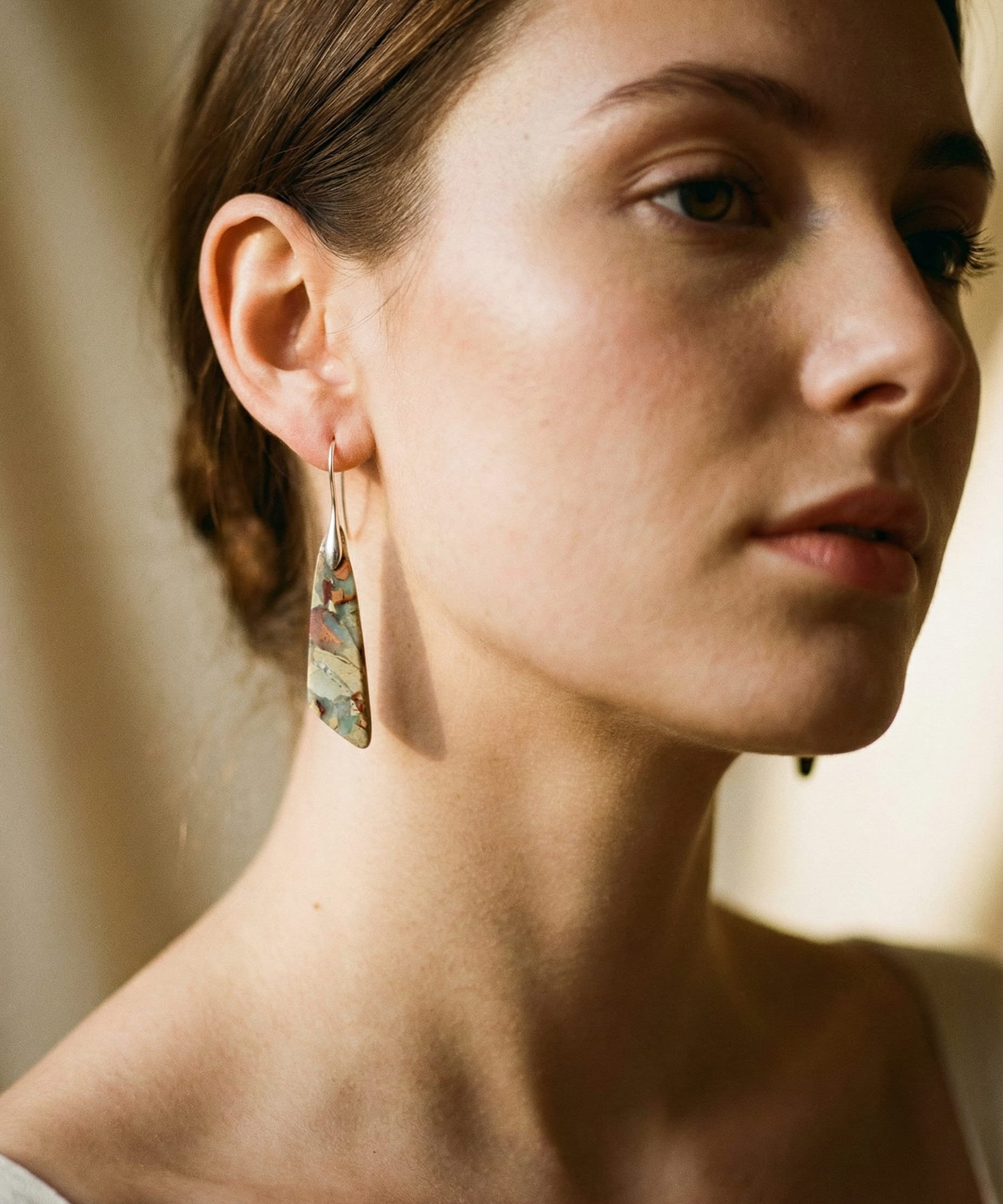 Vintage Earrings with Natural Stones