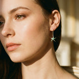 Starfish Earrings in Opal and Silver