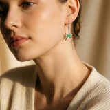 Starfish Earrings in Opal and Silver