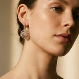 Elegant Round Branch Earrings with Cubic Zirconia
