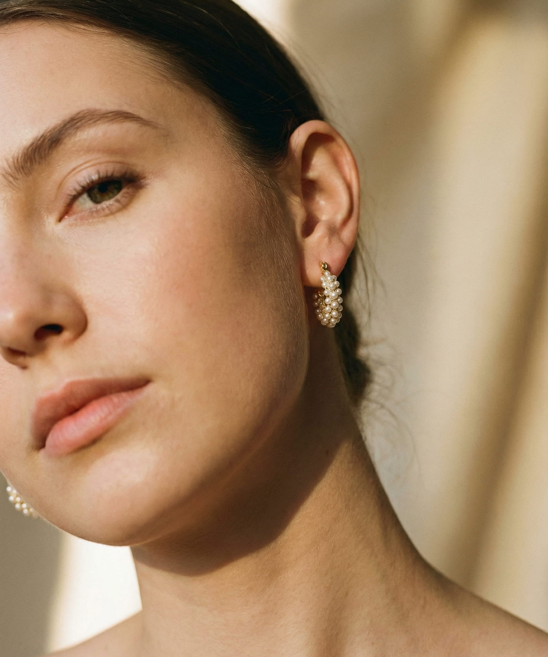 Gold Pearl Earrings