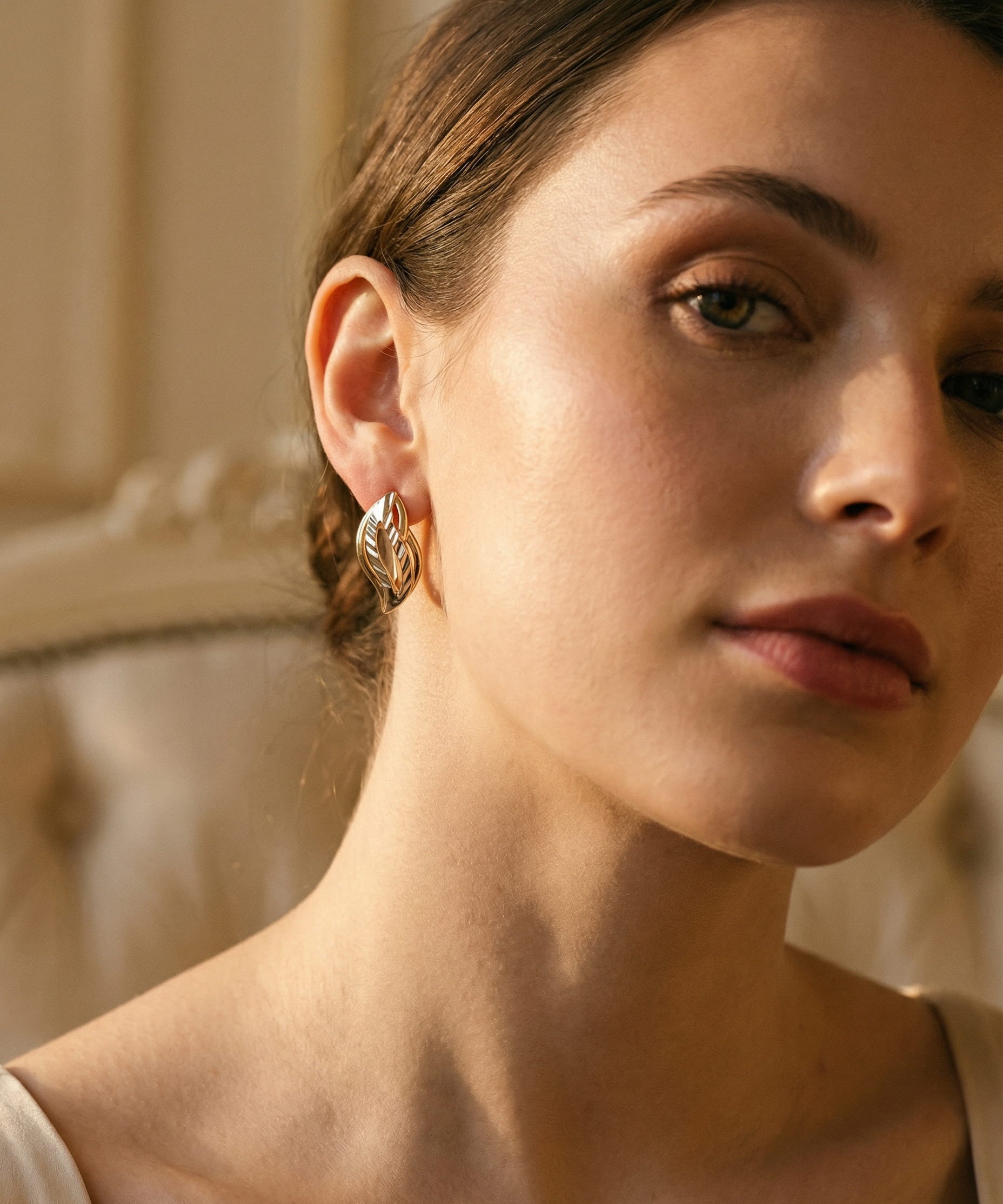 Elegant Gold and Silver Earrings