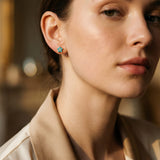 Stud Earrings with Delicate Flower