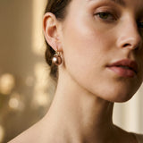 Chunky Gold Pearl Earrings
